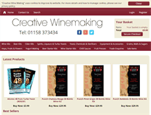 Tablet Screenshot of creativewinemaking.co.uk